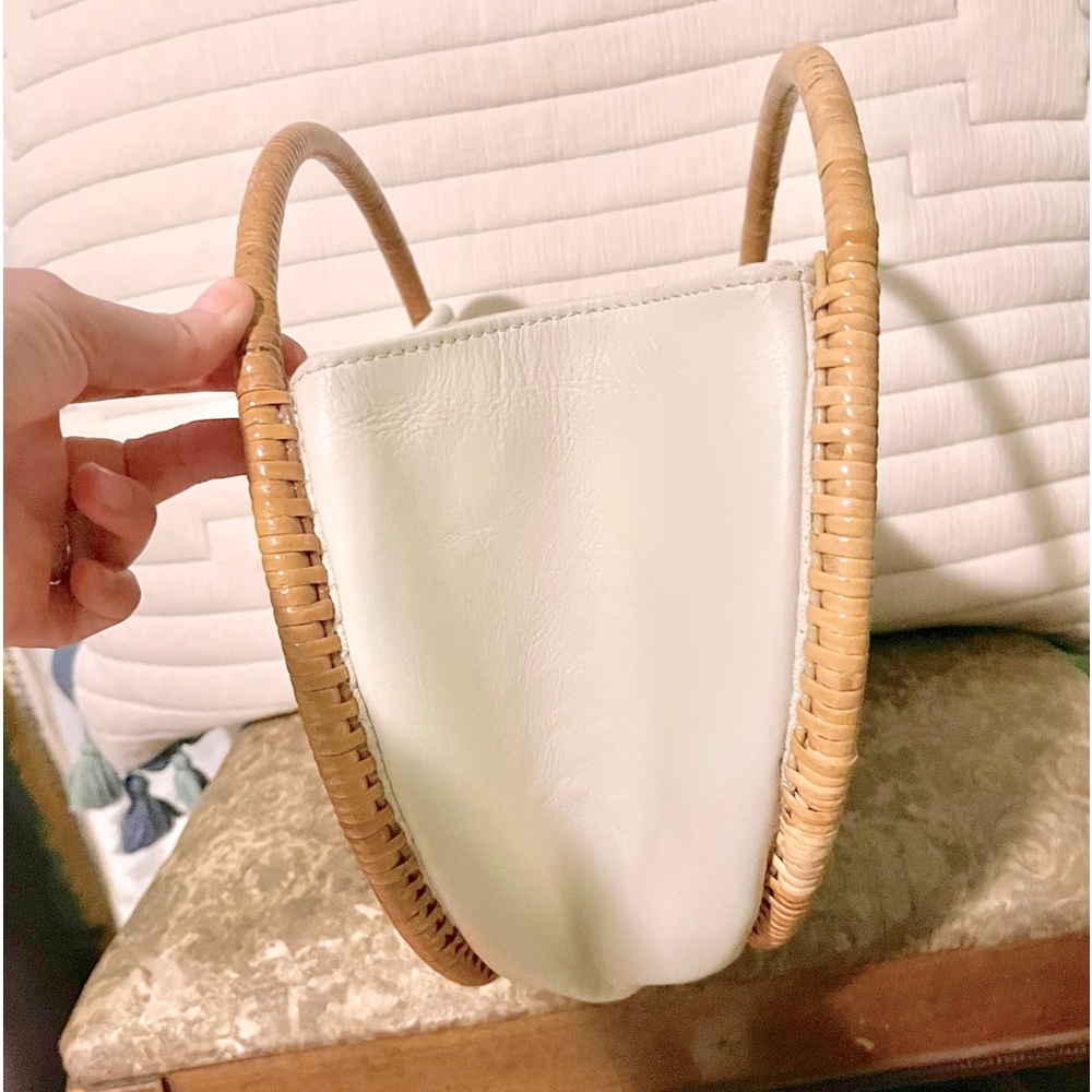 INGE Bag Wicker and Cream colored Leather, limited edition - Picture 3 of 7